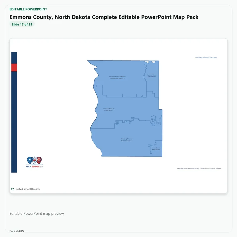 Emmons County, North Dakota Editable Map Pack - Image 5