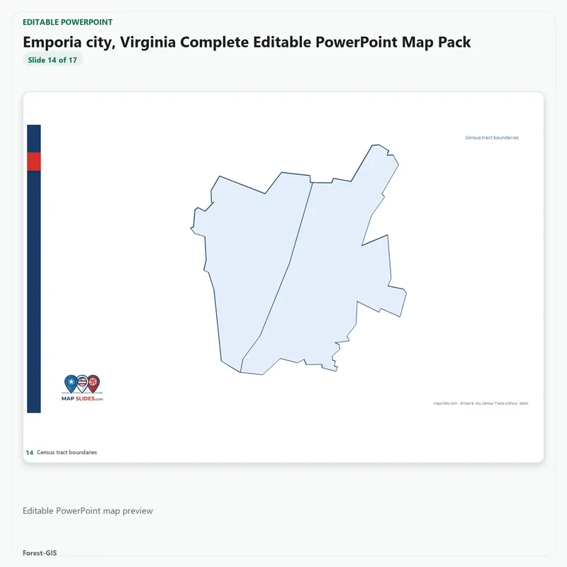 Emporia city, Virginia Editable Map Pack - Image 5