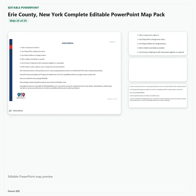 Erie County, New York Editable Map Pack - Image 5