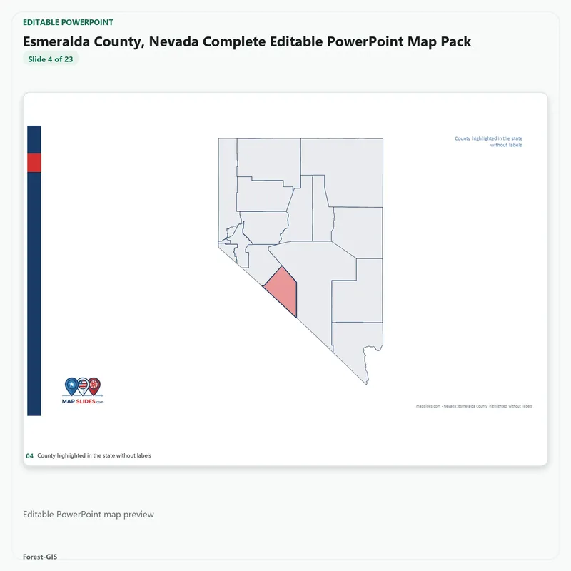 Esmeralda County, Nevada Editable Map Pack - Image 4