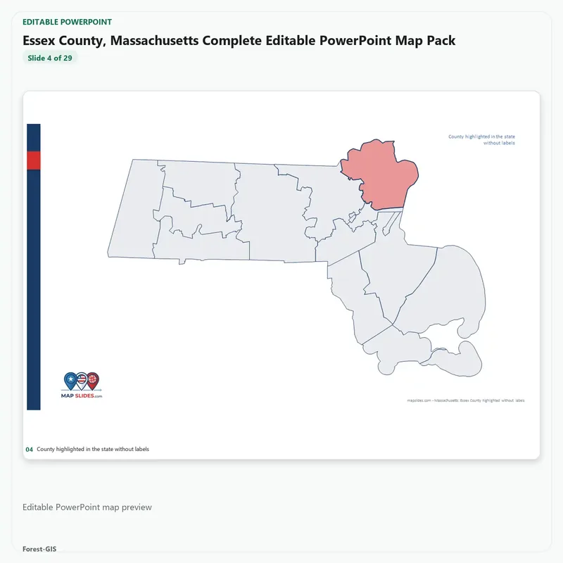 Essex County, Massachusetts Editable Map Pack - Image 4
