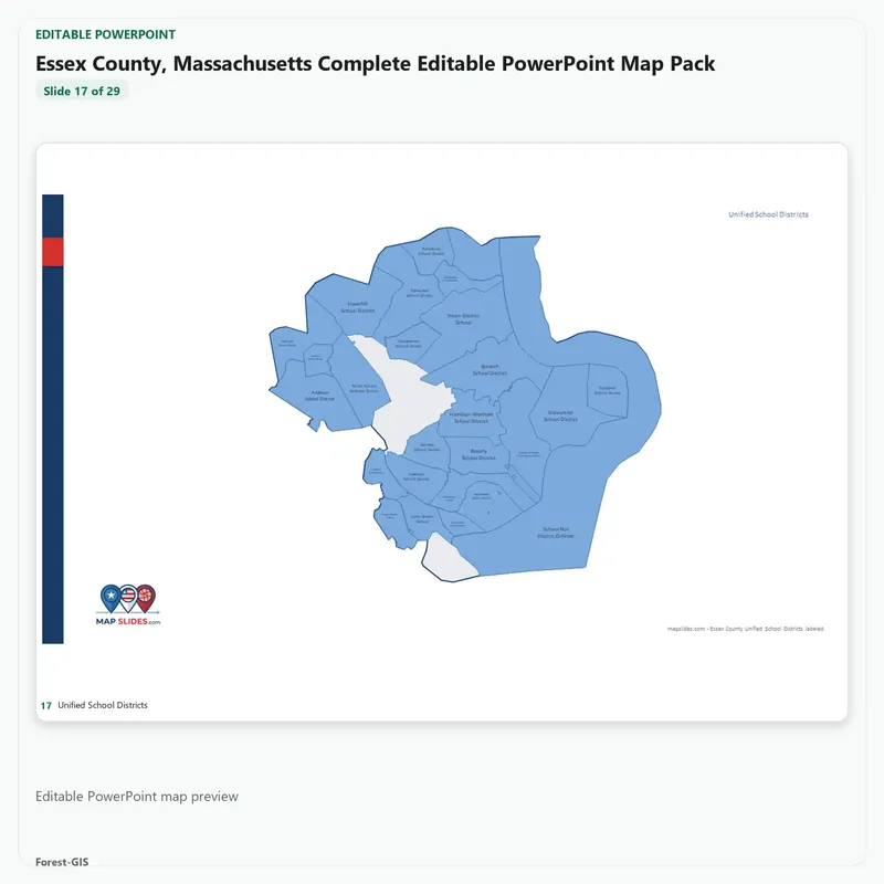 Essex County, Massachusetts Editable Map Pack - Image 5