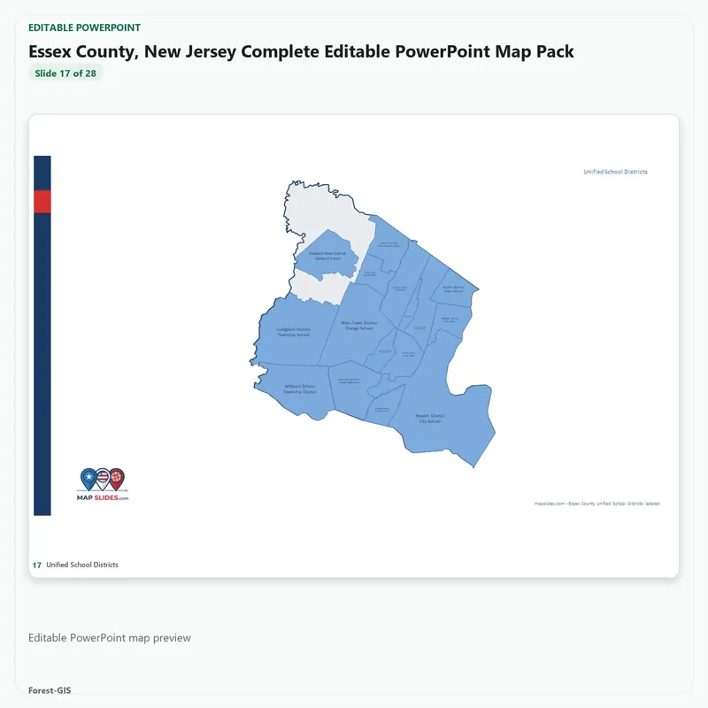 Essex County, New Jersey Editable Map Pack - Image 5
