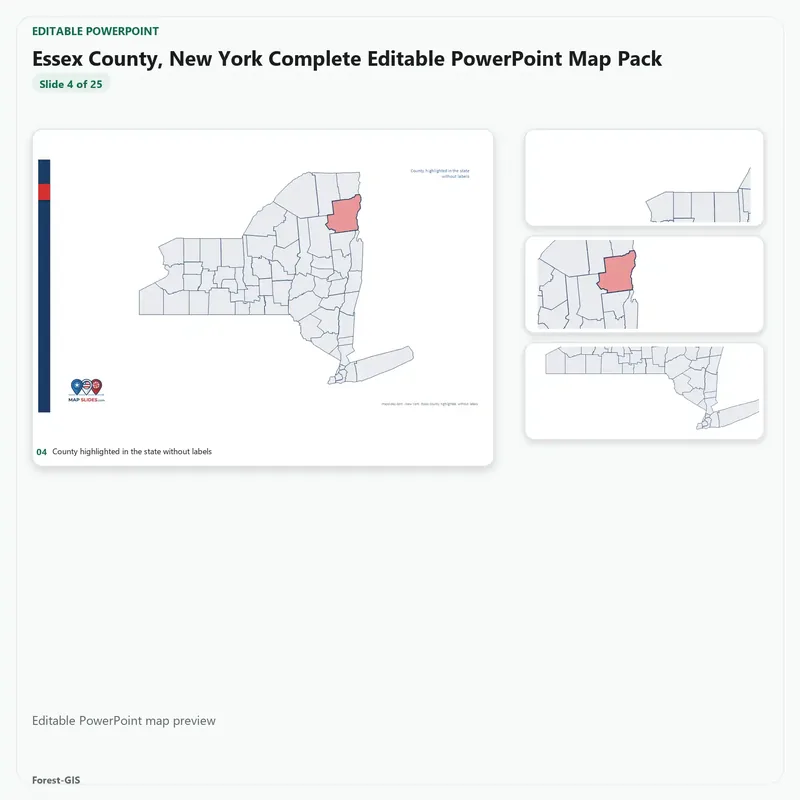 Essex County, New York Editable Map Pack - Image 4