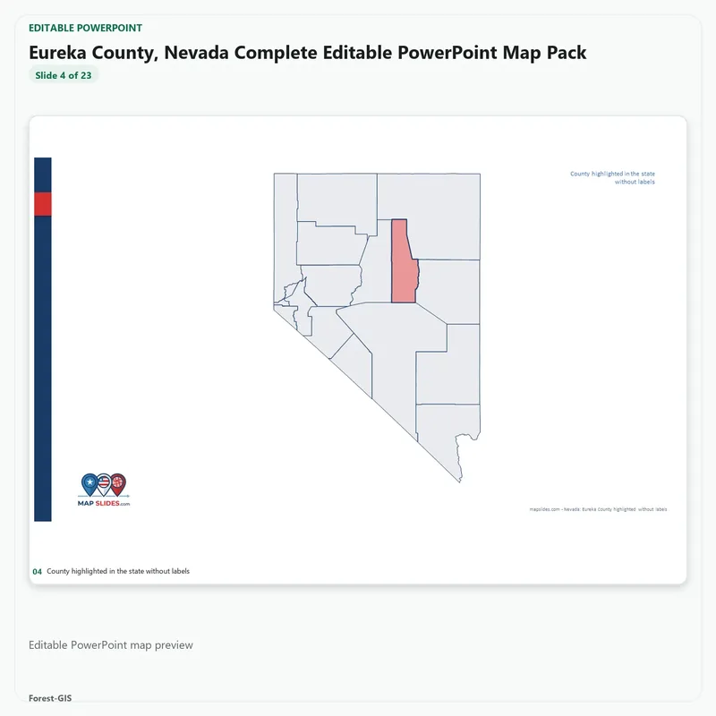 Eureka County, Nevada Editable Map Pack - Image 4