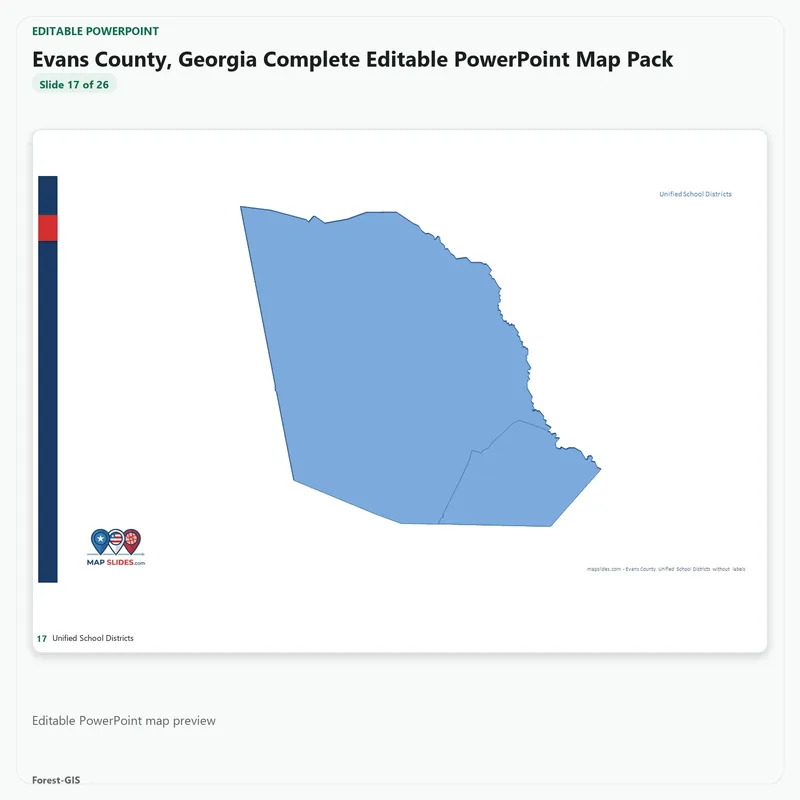 Evans County, Georgia Editable Map Pack - Image 5
