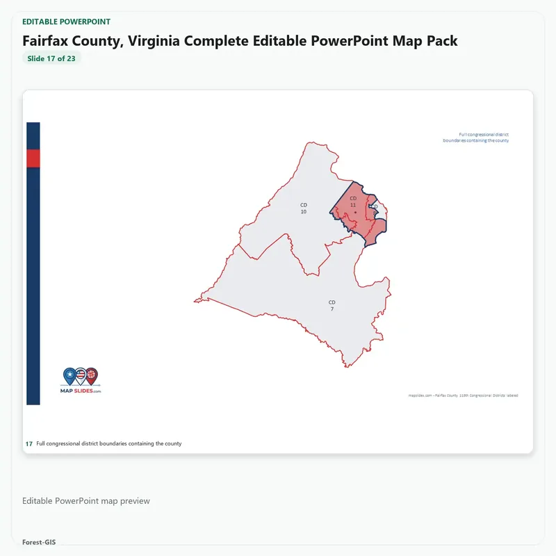 Fairfax County, Virginia Editable Map Pack - Image 5
