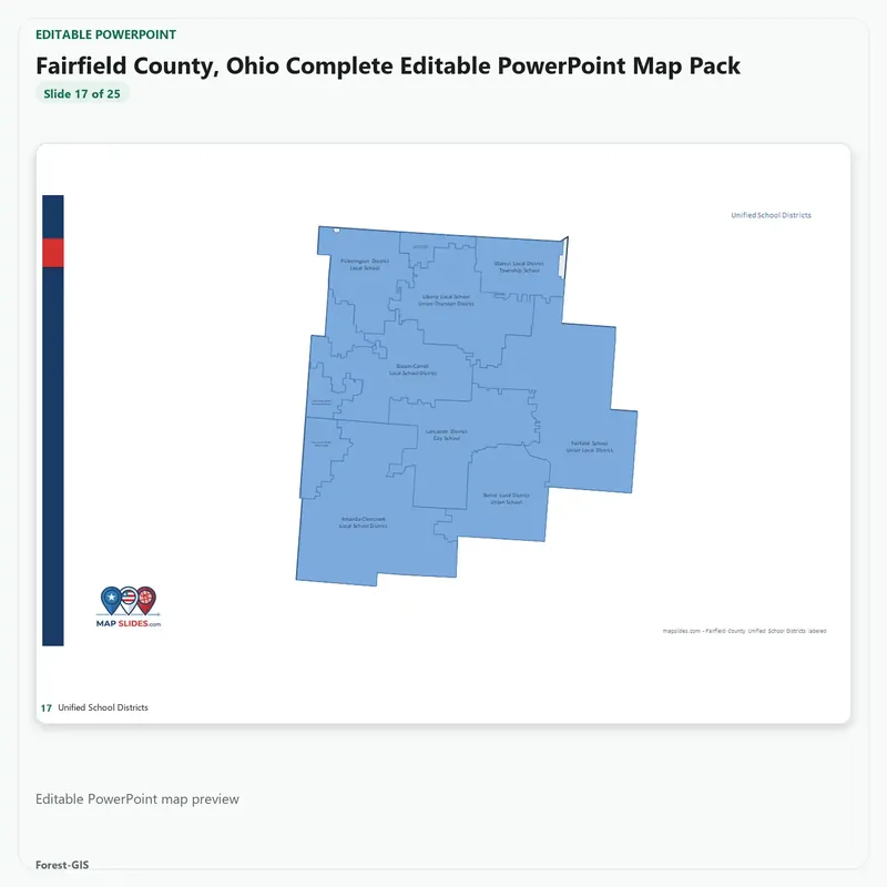 Fairfield County, Ohio Editable Map Pack - Image 5