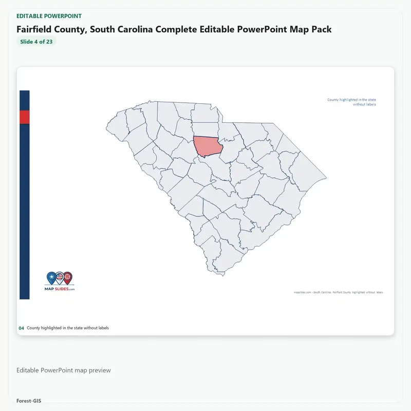 Fairfield County, South Carolina Editable Map Pack - Image 4