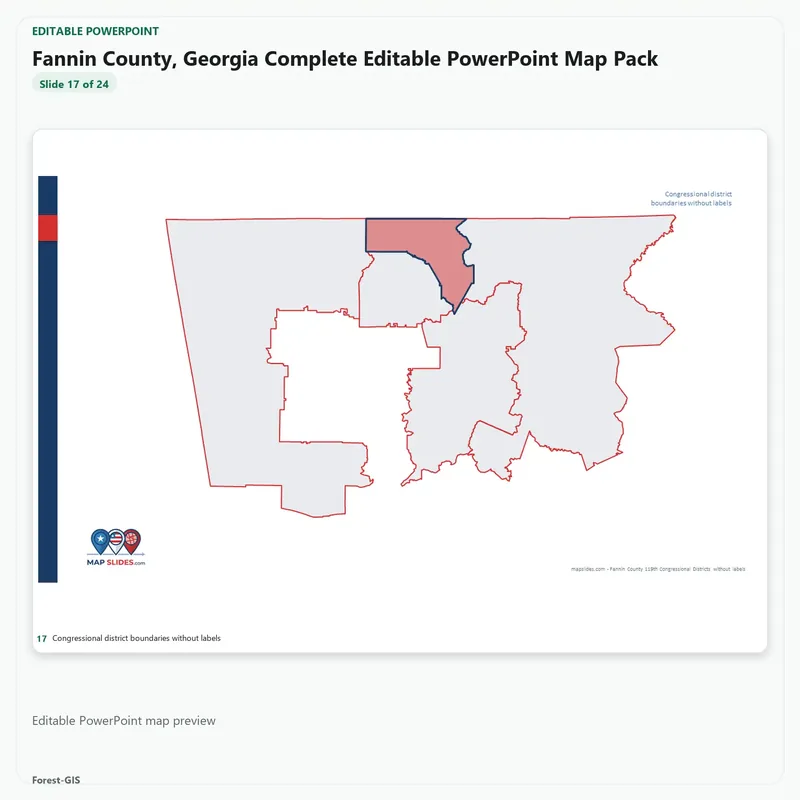 Fannin County, Georgia Editable Map Pack - Image 5