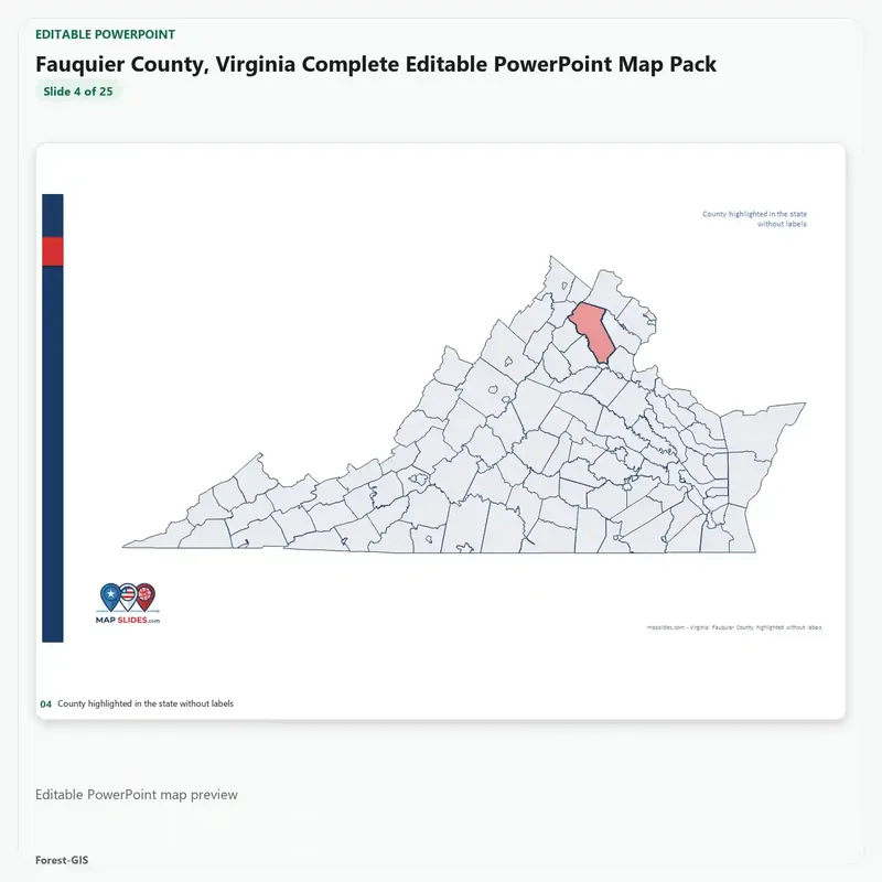 Fauquier County, Virginia Editable Map Pack - Image 4