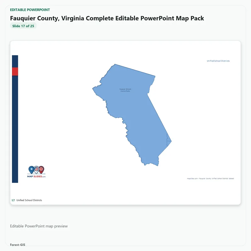 Fauquier County, Virginia Editable Map Pack - Image 5
