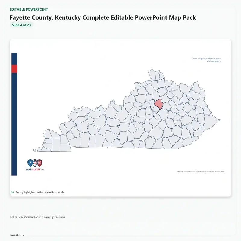 Fayette County, Kentucky Editable Map Pack - Image 4