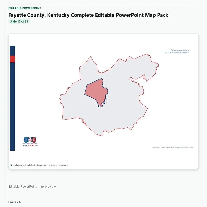 Fayette County, Kentucky Editable Map Pack - Image 5