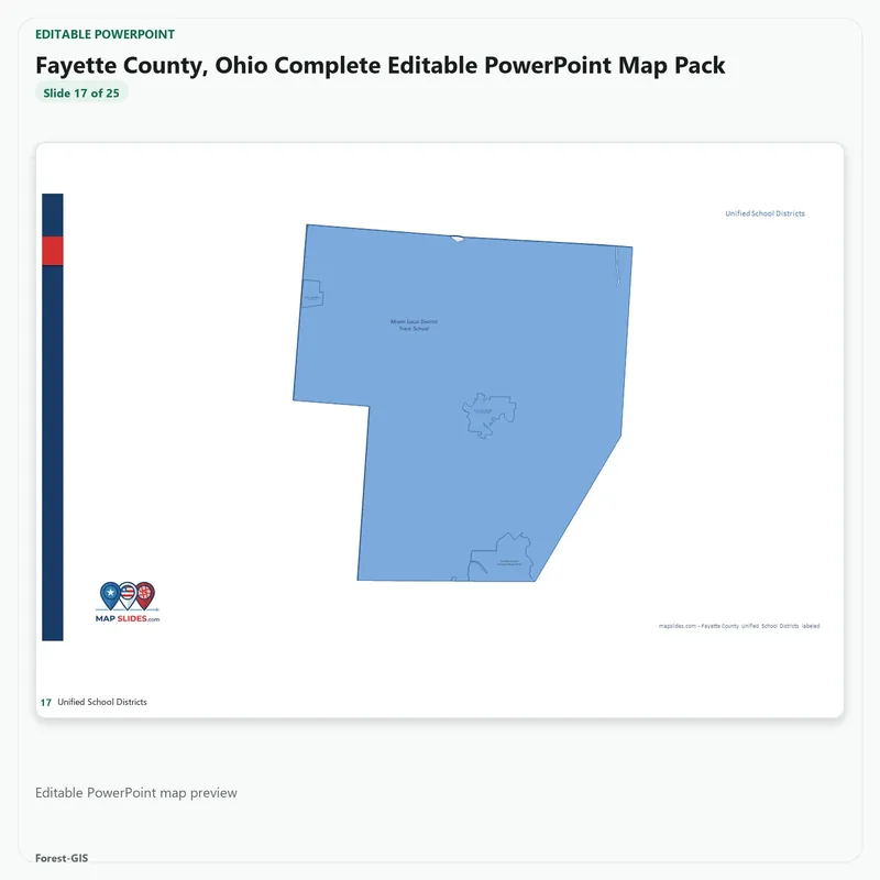 Fayette County, Ohio Editable Map Pack - Image 5