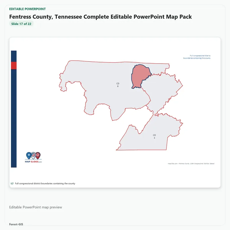 Fentress County, Tennessee Editable Map Pack - Image 5