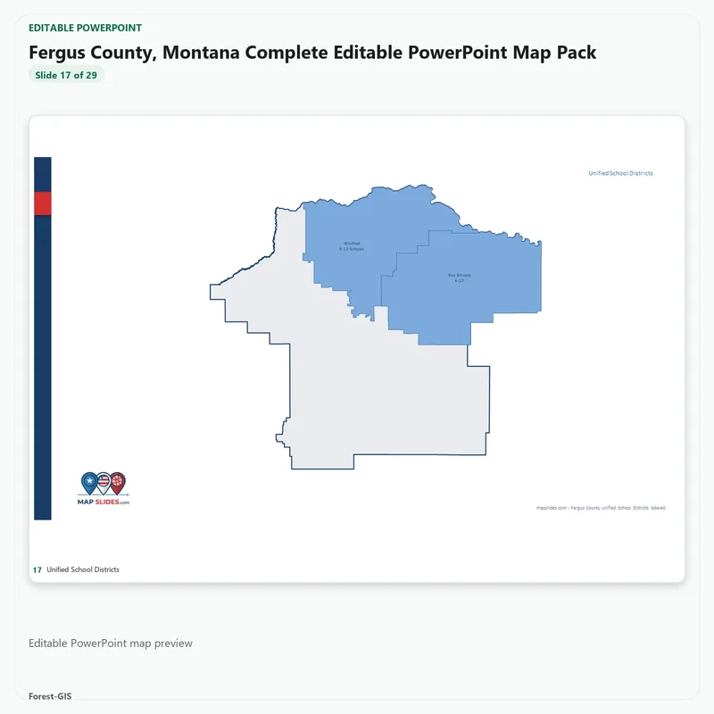 Fergus County, Montana Editable Map Pack - Image 5