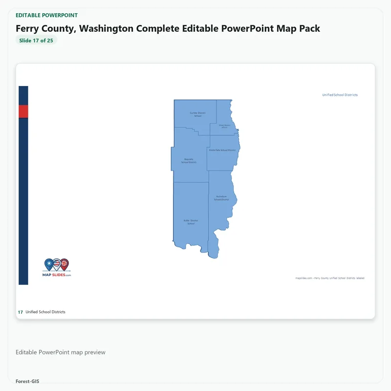 Ferry County, Washington Editable Map Pack - Image 5