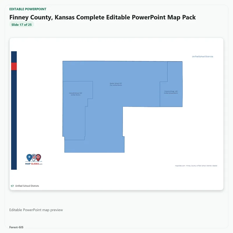 Finney County, Kansas Editable Map Pack - Image 5