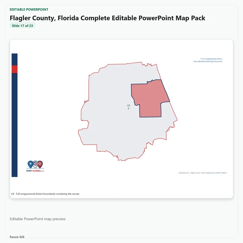 Flagler County, Florida Editable Map Pack - Image 5