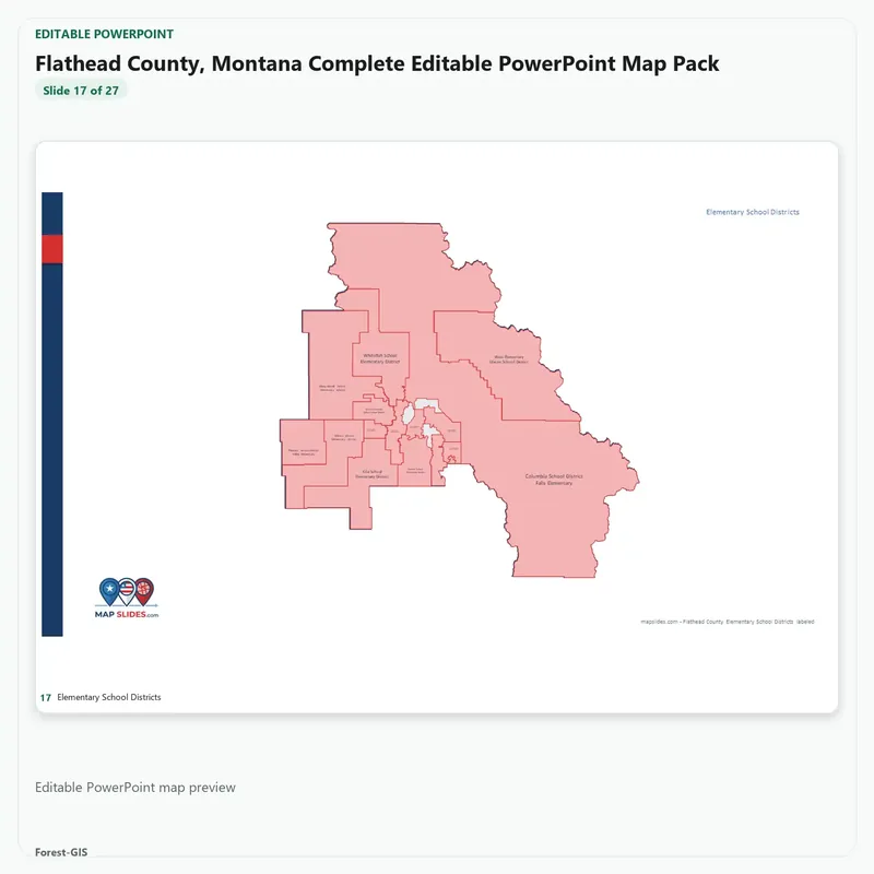 Flathead County, Montana Editable Map Pack - Image 5