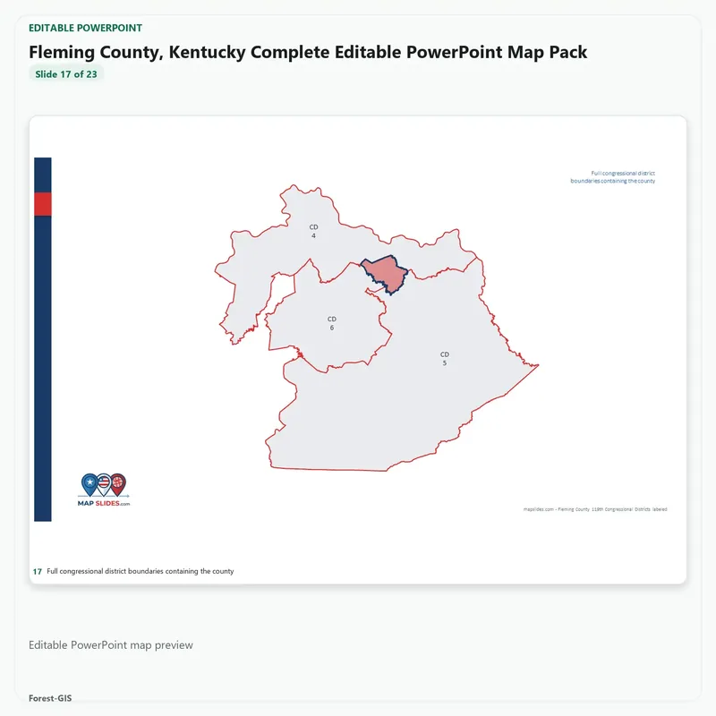 Fleming County, Kentucky Editable Map Pack - Image 5