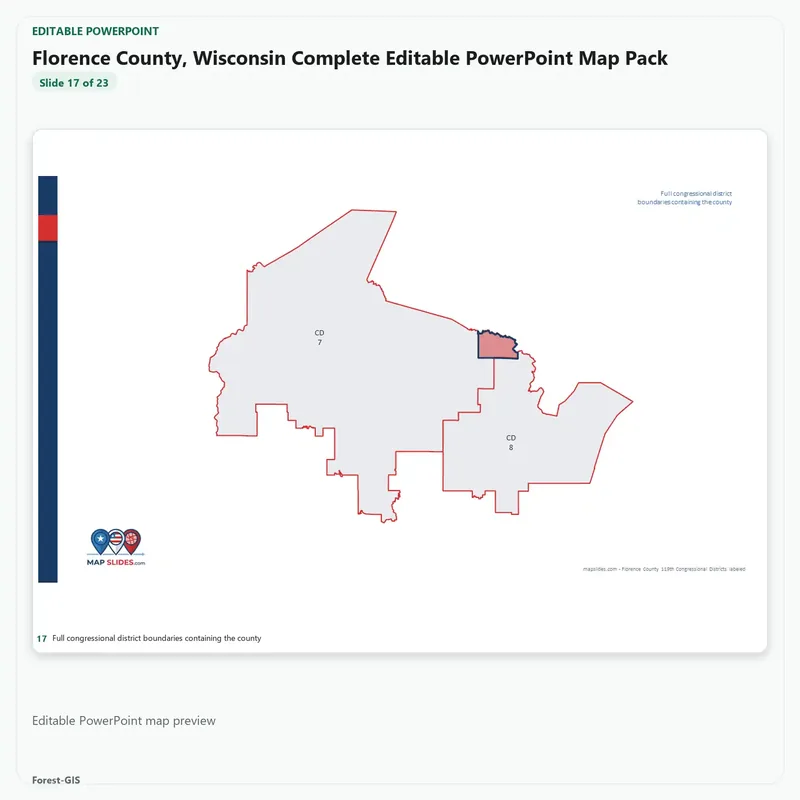 Florence County, Wisconsin Editable Map Pack - Image 5
