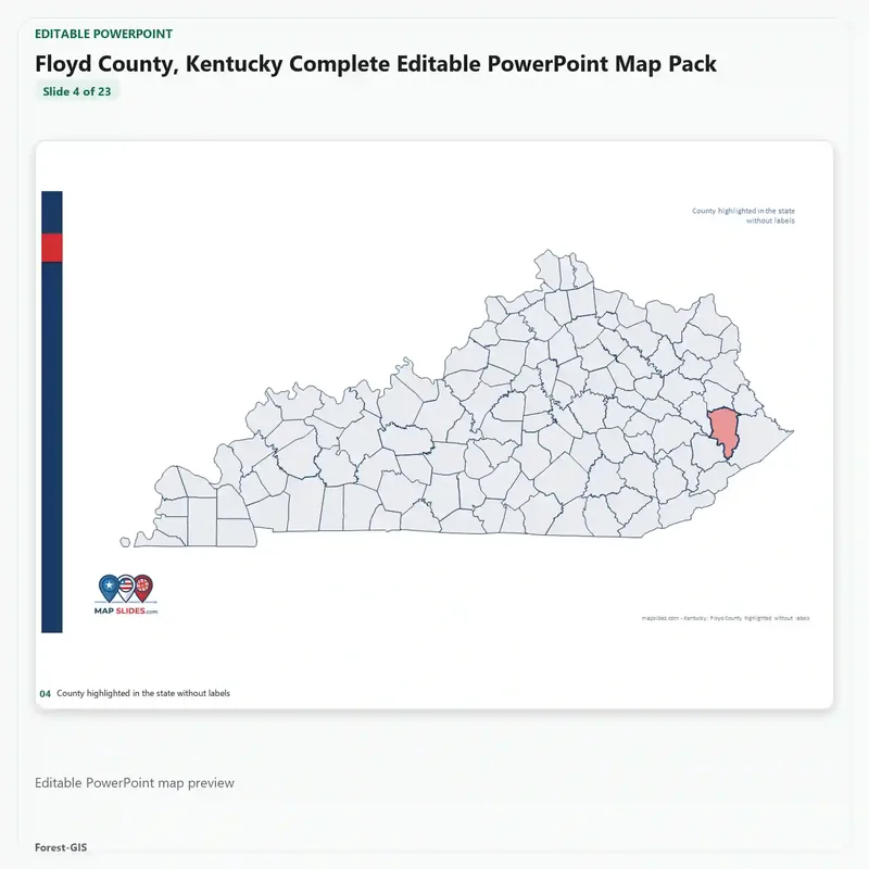 Floyd County, Kentucky Editable Map Pack - Image 4
