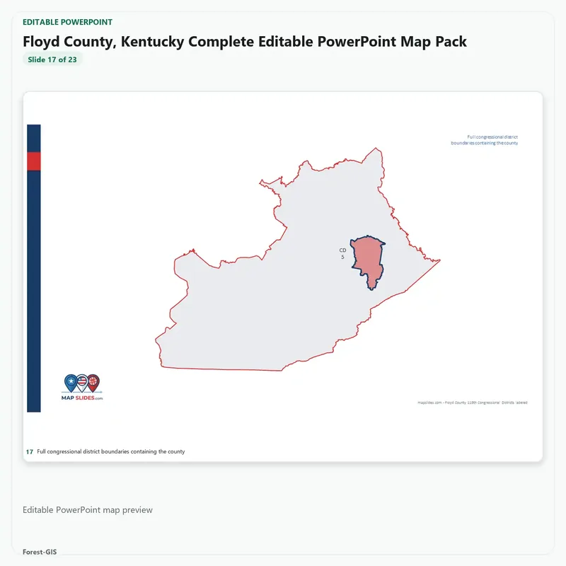 Floyd County, Kentucky Editable Map Pack - Image 5