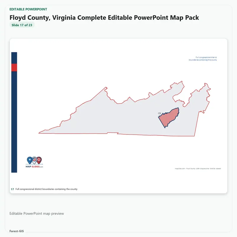 Floyd County, Virginia Editable Map Pack - Image 5