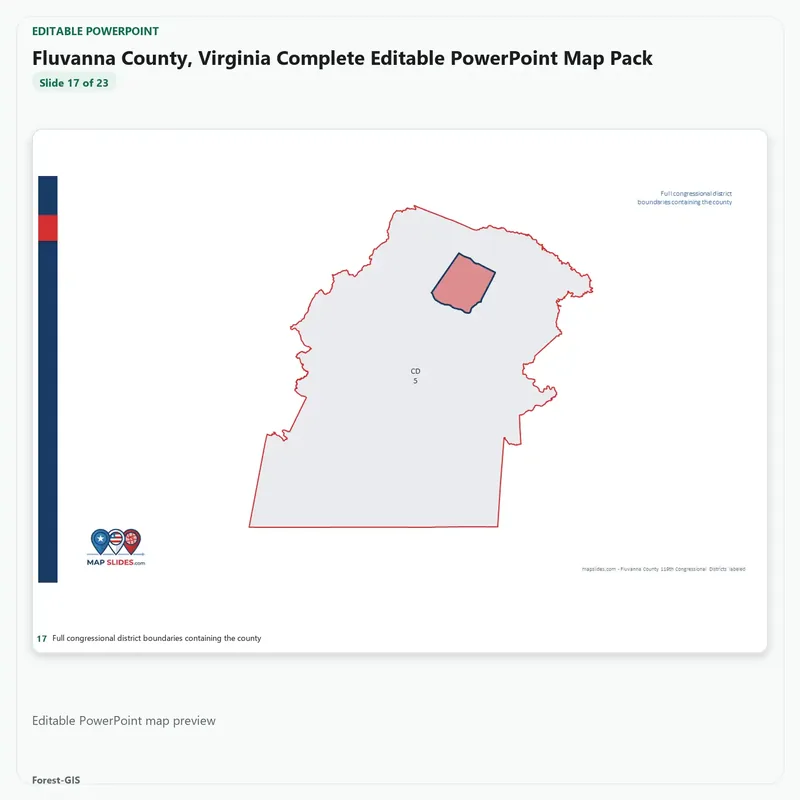 Fluvanna County, Virginia Editable Map Pack - Image 5