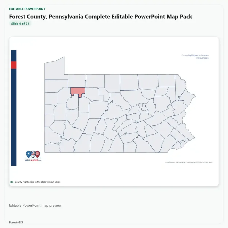 Forest County, Pennsylvania Editable Map Pack - Image 4