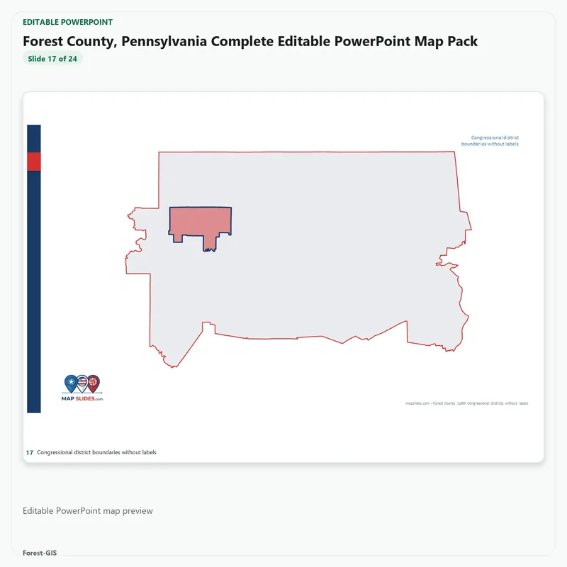 Forest County, Pennsylvania Editable Map Pack - Image 5