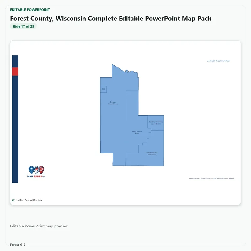 Forest County, Wisconsin Editable Map Pack - Image 5