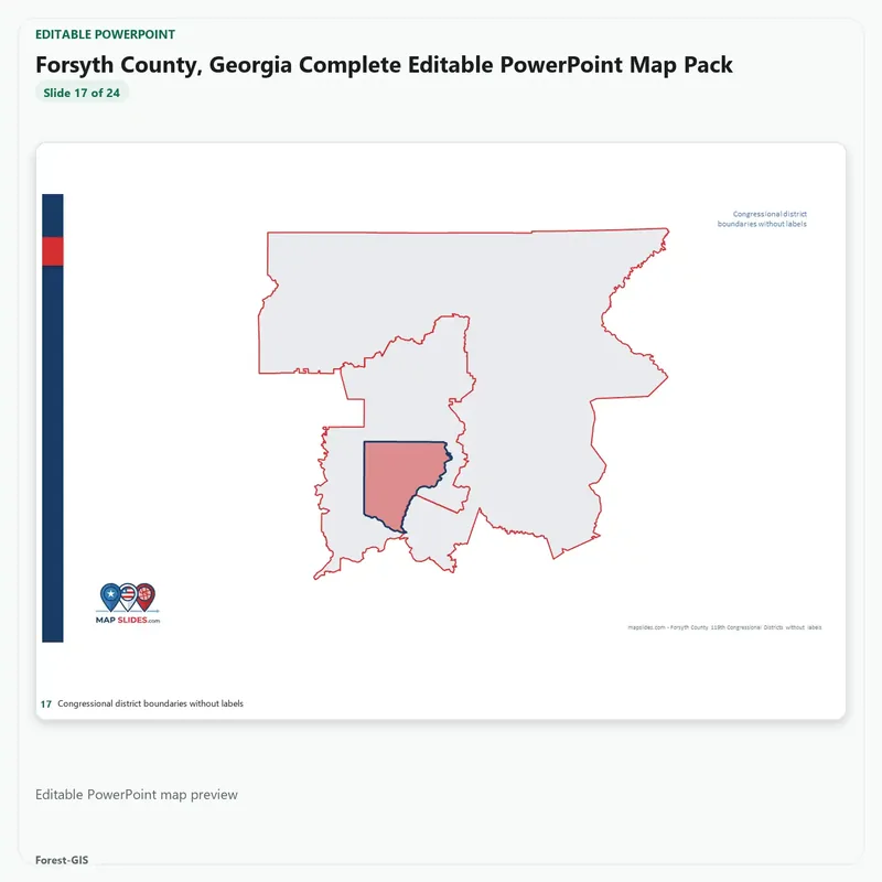 Forsyth County, Georgia Editable Map Pack - Image 5