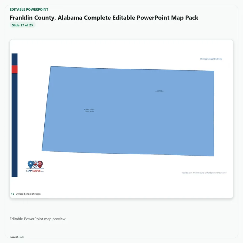 Franklin County, Alabama Editable Map Pack - Image 5