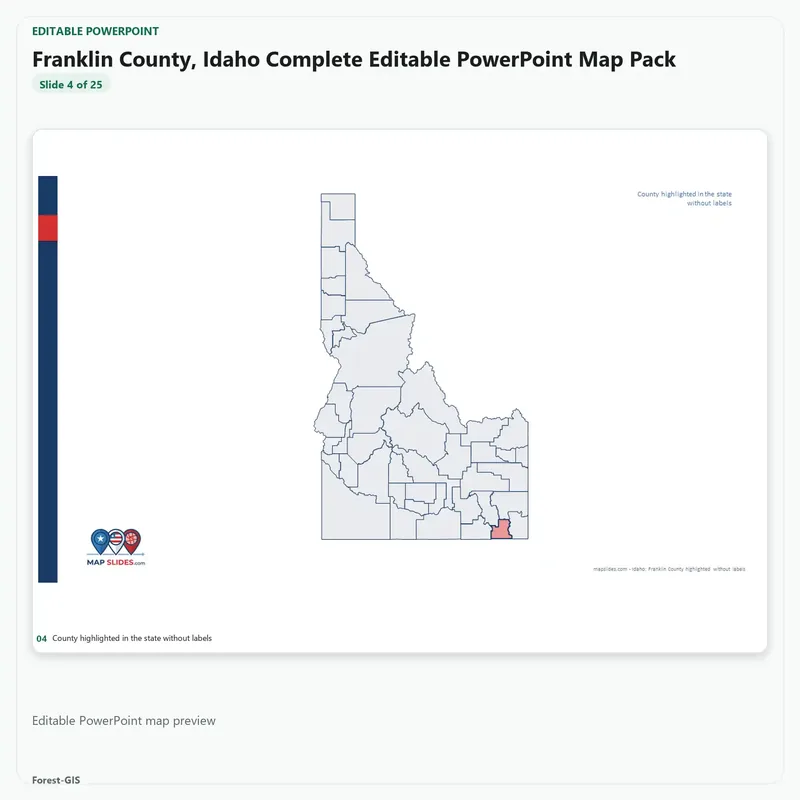 Franklin County, Idaho Editable Map Pack - Image 4