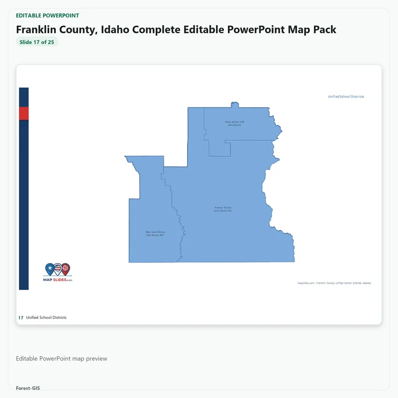 Franklin County, Idaho Editable Map Pack - Image 5