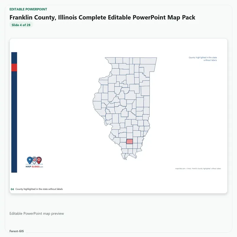 Franklin County, Illinois Editable Map Pack - Image 4