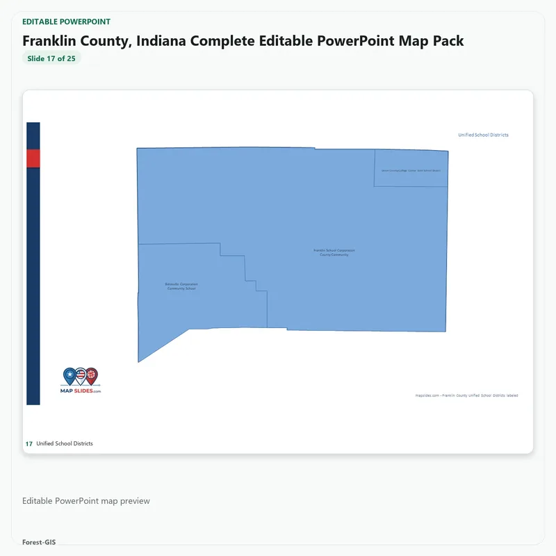 Franklin County, Indiana Editable Map Pack - Image 5