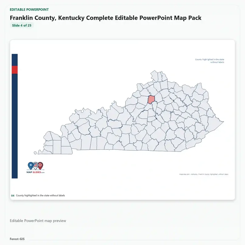Franklin County, Kentucky Editable Map Pack - Image 4