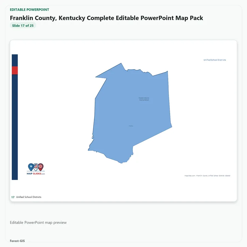 Franklin County, Kentucky Editable Map Pack - Image 5