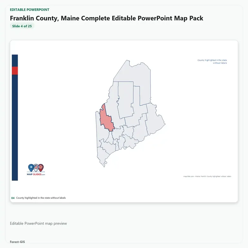 Franklin County, Maine Editable Map Pack - Image 4