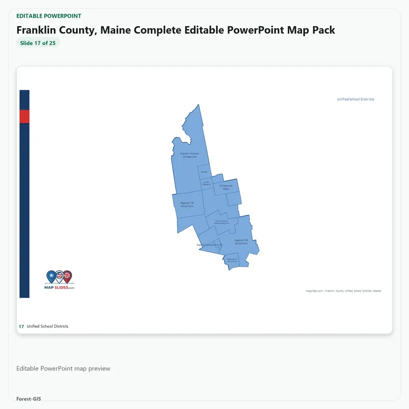 Franklin County, Maine Editable Map Pack - Image 5