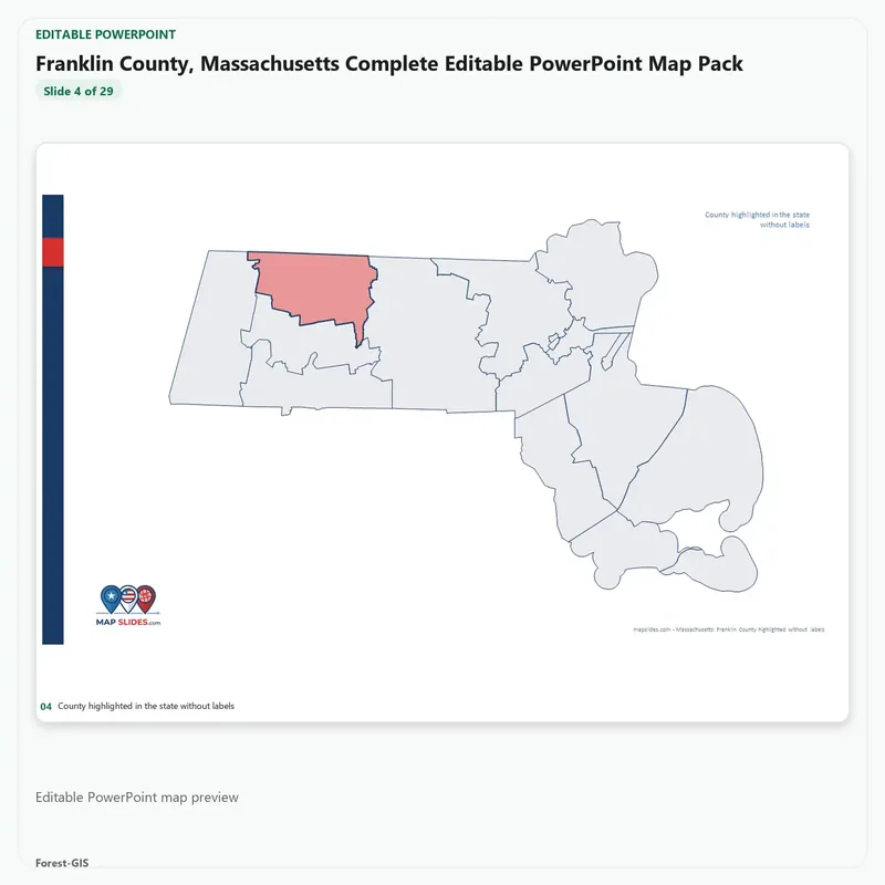 Franklin County, Massachusetts Editable Map Pack - Image 4