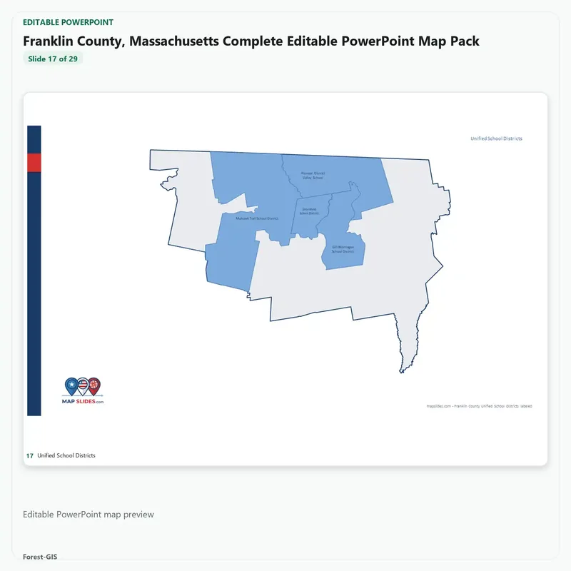 Franklin County, Massachusetts Editable Map Pack - Image 5