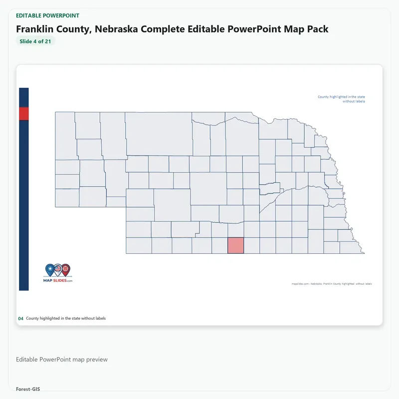 Franklin County, Nebraska Editable Map Pack - Image 4