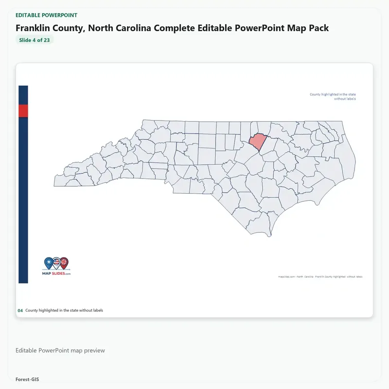 Franklin County, North Carolina Editable Map Pack - Image 4