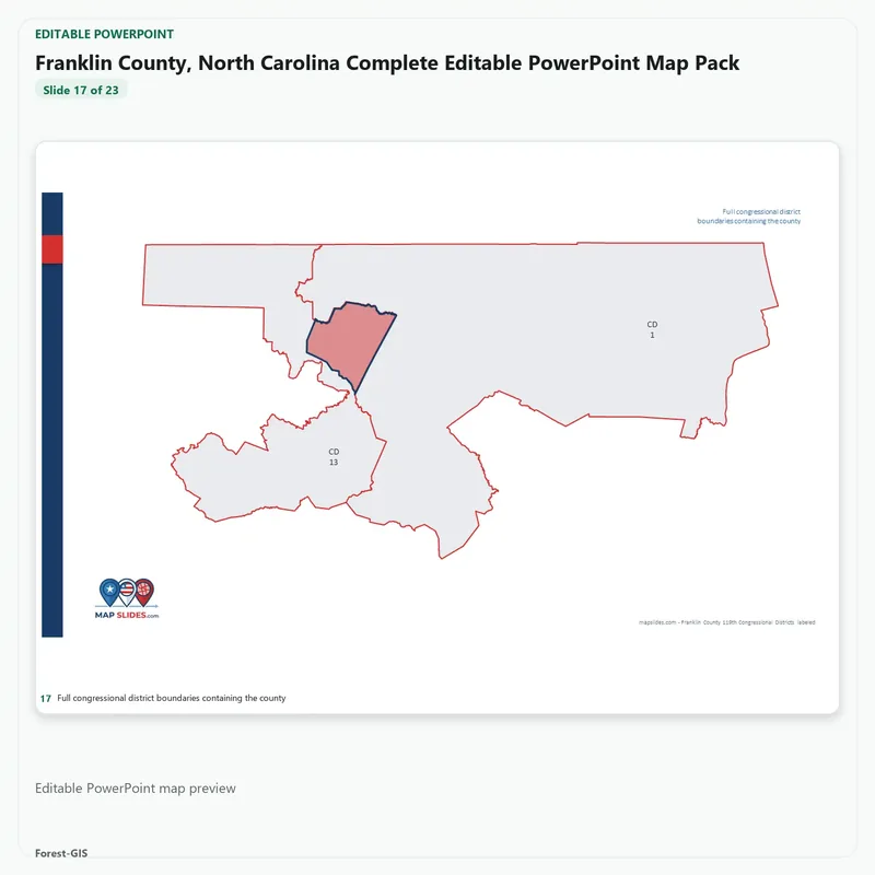 Franklin County, North Carolina Editable Map Pack - Image 5