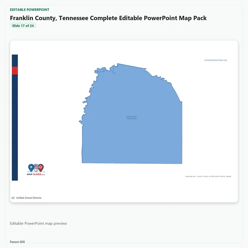 Franklin County, Tennessee Editable Map Pack - Image 5